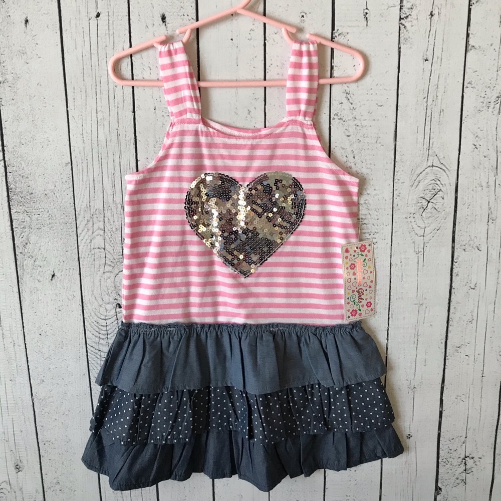 💕NWT heart sequins dress!